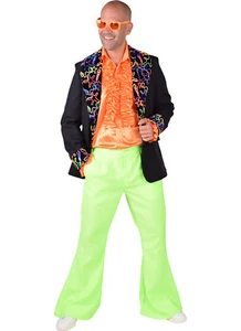 70's / 80's Neon trim Show Jacket - S-XXL - Picture 1 of 2