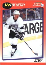 1991-92 Score Canadian Bilingual Kings Hockey Card #100 Wayne Gretzky