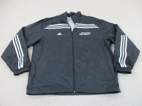 Army Black Knights Jacket Adult Large Black Windbreaker Tennis Adidas Mens * Cover