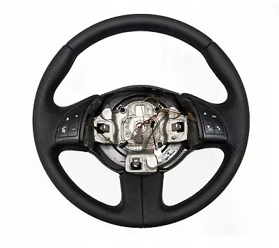 Lenkrad Lederlenkrad Fiat 500 Bj 2007-2015  NEU LEDERBEZUG Neu Beziehen Schwarz - Bild 1 von 3