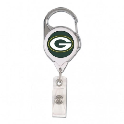 GREEN BAY PACKERS PREMIUM METAL RETRACTABLE ID BADGE HOLDER KEY CHAIN WINCRAFT - Image 1 of 1