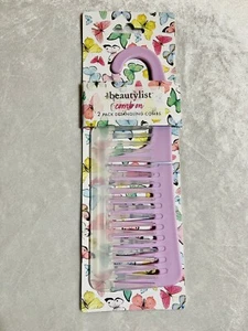 Paquete de 2 peines desenredantes en la lista de belleza peine dúo práctico gancho - Imagen 1 de 2