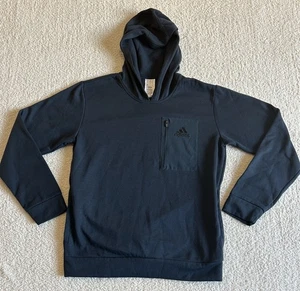 Adidas Pullover Hoodie, Reißverschlusstasche, dunkelblau, Herren Medium - Bild 1 von 6