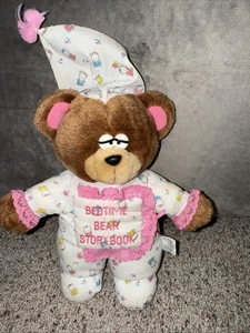 Tara Toys Orso della buonanotte libro di fiabe rosa anni '80 vintage - Foto 1 di 10