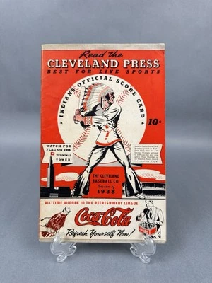1938 CLEVELAND INDIANS SCORECARD AND PROGRAM MLB BASEBALL - Image 1 of 4