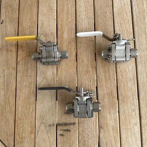 QTY 3 Compression Ball Valves Stainless Sanitary Use 1/2” SVF Ham-Let B6 - Bild 1 von 22