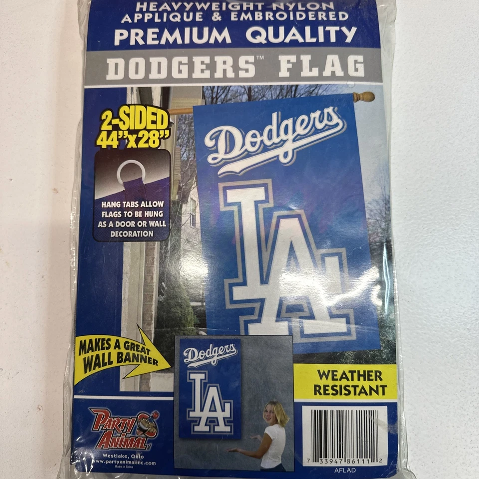 L11634 Party Animal AFLAD Dodgers Applique Banner Flag