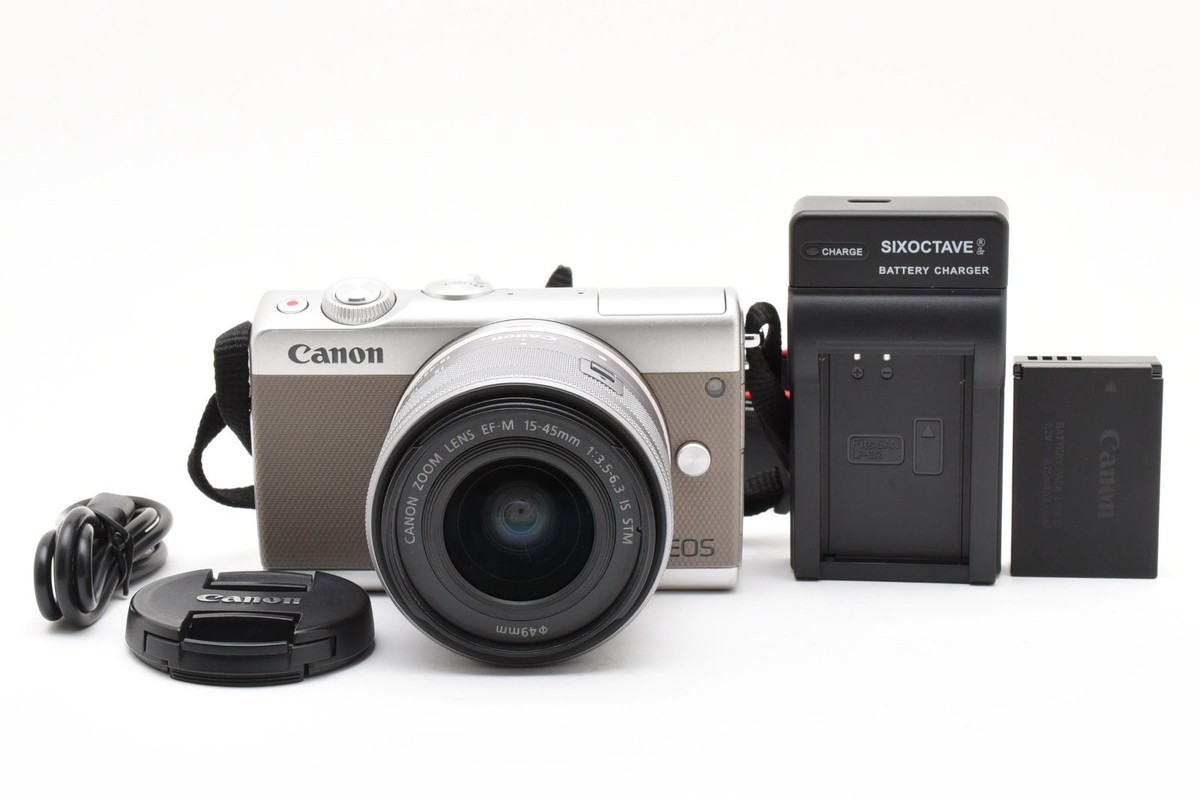 未使用 Canon EOSM100 GY-WZOOMKIT ミラーレス 一眼 ダブルズーム