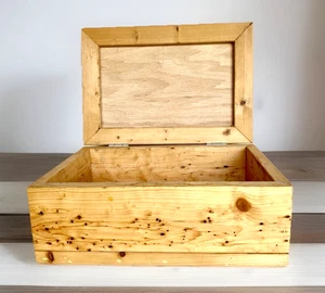 Mixed Utilitarian Storage Box Woods Birds Eye Maple & Pine 13x9x6 - Picture 1 of 11