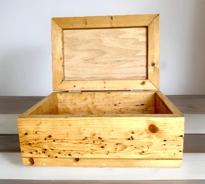 Mixed Utilitarian Storage Box Woods Birds Eye Maple & Pine 13x9x6 - Image 1 of 4