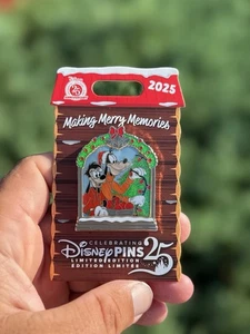 Disney Parks 2025 Holiday Christmas Making Merry Memories Goofy Max Pin IN HAND - Picture 1 of 1