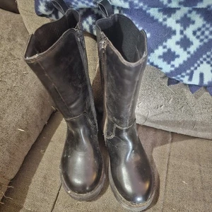 WONDER NATION * NIÑAS * BOTAS ALTAS DE IMITACIÓN DE CUERO NEGRAS * TALLA 10 - Imagen 1 de 7