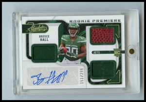 2022 Panini Assoluto #214 Breece Hall Rookie Prima Materiali Auto #/299 - Foto 1 di 2