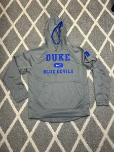 Sudadera con capucha gris mediana Nike DriFit Duke Blue Devils Spotlight - Imagen 1 de 3