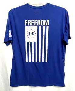 Camiseta Under Armour FREEDOM Hombre Talla L Azul B*J - Imagen 1 de 5