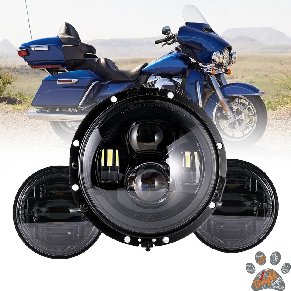 Faros antiniebla LED 7" 4,5" para Harley-Davidson Electra Glide Ultra Classic Foto 1 de 4