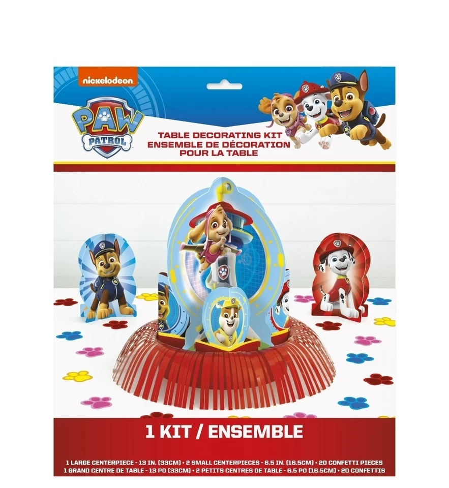 NUEVO PAW Patrulla Cumpleaños Fiesta Decoraciones Mesa Decoración Kit  Foto 1 de 2