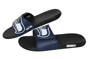 NFL Seattle Seahawks Slide Sandalen, Logo/Navy/Schwarz, Herren Gr. XL, 13-14 - Bild 1 von 5