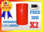 2 SLEEVES FLUORESCENT RED LABEL FOR MONARCH 1131 PRICING GUN 2 SLEEVES=16ROLLS