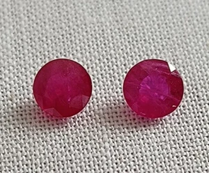 Matching Pair Untreated Rubies. 1.25 ctw! JTV - Picture 1 of 22