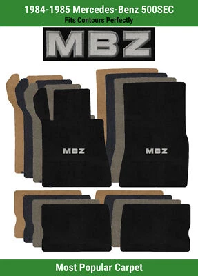 Alfombrillas delanteras y traseras Lloyd Ultimat para Mercedes-Benz 500SEC '84-85 con apliques MBZ Foto 1 de 4