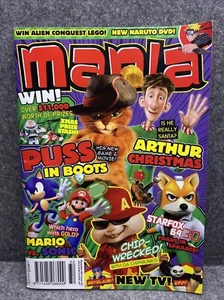 MANIA Issue 132 December 2011 Kid’s Magazine Puss In Boots Arthur Christmas VGC - Picture 1 of 12