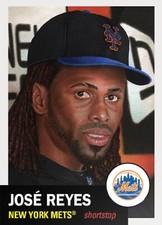 TOPPS BASEBALL MLB LIVING SET CARD NEW YORK METS JOSE REYES #673
