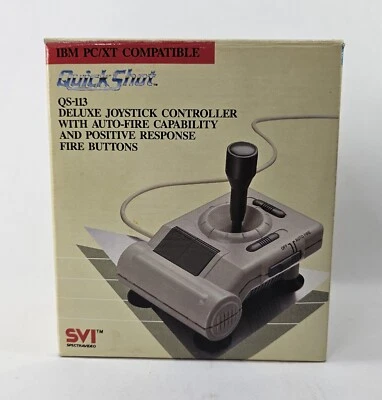 Deluxe Joystick Controller Quick Shot Classic 5 QS-113A 15 Pin - UNTESTED AS IS - Image 1 of 4