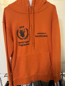 Balenciaga - Orange Hoodie World Food Programme - Size M - Picture 1 of 7