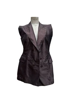 Chaqueta Blazer Jean Paul Gaultier Vintage Bronce Sin Mangas Talla IT 42 EU 38 M - Imagen 1 de 9