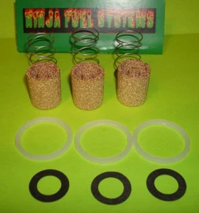 BRONZE CARBURETOR FILTER KIT HOLLEY FOR TRI POWER FORD MOPAR CORVETTE 12 PC - Bild 1 von 3