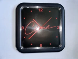Vintage Cema Distribution Record Company Promo Clock Black Red Square Cursive - Picture 1 of 1
