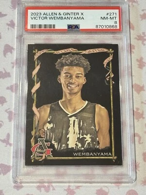 2023 Topps Allen & Ginter X Victor Wembanyama RC #271 RC PSA 8 - Image 1 of 2