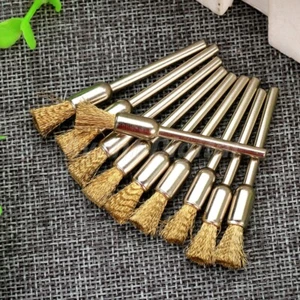 10Pcs 6mm Pen Shape Wire Brushes Cleaning Polishing Grinder Power Rotary Tool - Picture 1 of 10