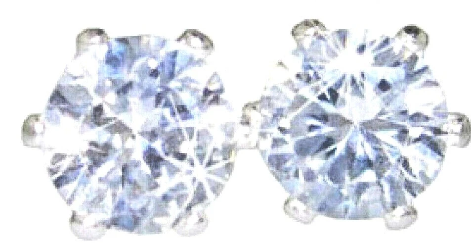 A Lobo Orecchini 3 PC Bianco Oro Giallo Acciaio Chirugico 2 Ctw Swarovski Lot Ci - Immagine 1 di 4