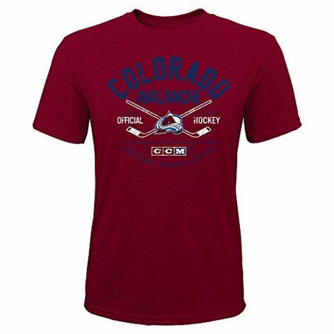 NHL Colorado Avalanche Boys Even Strength Triblend Short Sleeve Tee, Medium/( Cover