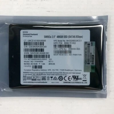 New 480GB SATA 6Gb/s 2.5" SSD SM863a HP MK000480GWCEV 878678-001 Hard Drive - Image 1 of 3