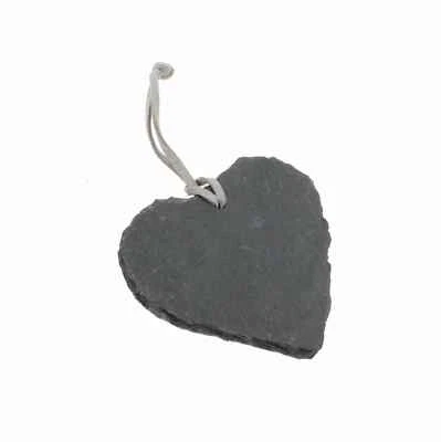 FLORAL-DIREKT Herz Schiefer Ø7cm Schieferherz Schiefertafel Schieferplatte Hänger Hochzeit