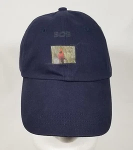Navy Blue Hat with BOB and Cardinal Bird Logo Relaxed Fit Adjustable - Picture 1 of 10