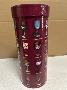 "Flirt" Hand Painted Wine Glass by Lolita RETIRED Cherry Garnish Great Condition - Picture 1 of 5