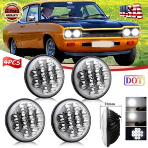 4pcs 5.75inch LED Headlights Fit for Mercury Capri 1966-1967 1970-1974 1976-1977 - Picture 1 of 9