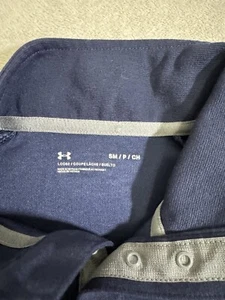 Notre Dame Fighting Irish Sweater Mens S Blue Under Armour Pullover 1/4 Snap - Picture 1 of 7