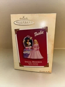 Hallmark Barbie Vanity Make-up Special Memories Bilderrahmen Ornament NEU - Bild 1 von 1