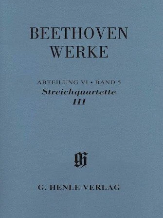Beethoven String Quartets III, Complete Edition, Series 6 Vol. 5, Set of Parts - Image 1 of 1