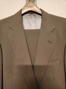 Jos. A. Traje Bank Hombre 2 Piezas Pantalones Tostados Lana L0012 - Imagen 1 de 8