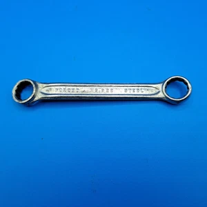 Llave de extremo de caja desplazada vintage de acero forjado 1/2 x 9/16" (Indestro), n.º 922, EE. UU. - Imagen 1 de 9
