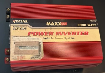 Vector MaxxSST Power Inverter 3000 Watt Mobile AC Power with Manual VEC051D - Image 1 of 4