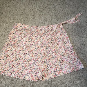 VTG Paul Harris Sz 16 Ditsy Floral Wrap Maxi Skort Pink  White Print Feminine - Picture 1 of 11