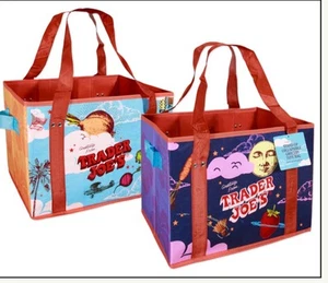 Trader Joe’s Stand-Up Collapsible Tote Bag Moon & Sky Limited One Bag - Picture 1 of 5