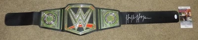 Réplica de cinturón de lucha libre firmado por Hulk Hogan campeón mundial de la WWE - Certificado por la JSA Foto 1 de 4